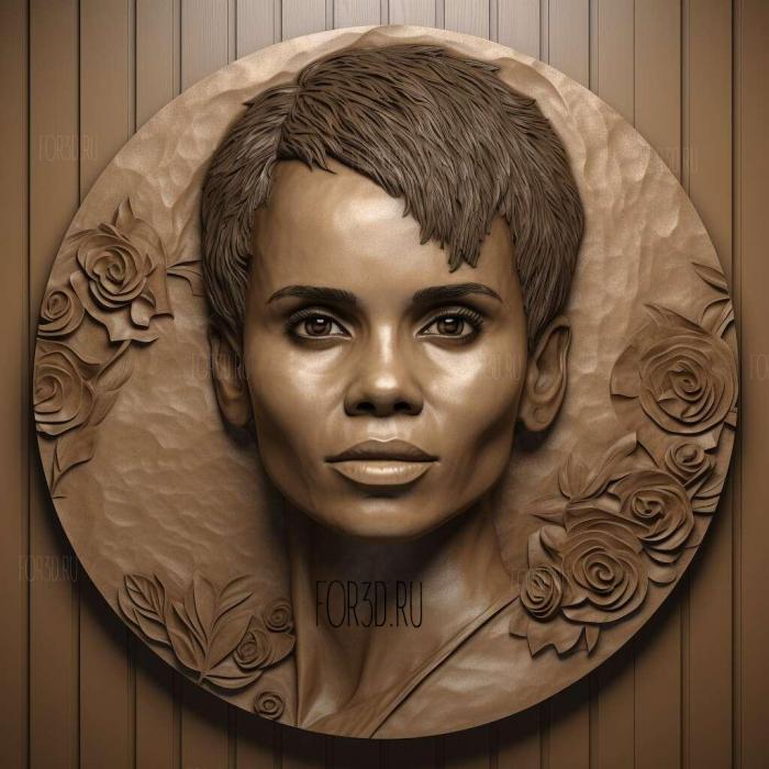 Halle Berry 2 stl model for CNC